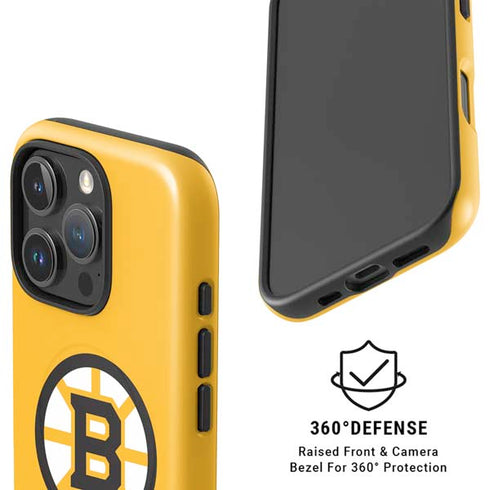 NHL Boston Bruins Solid Background iPhone 16 Pro Magsafe Impact Case